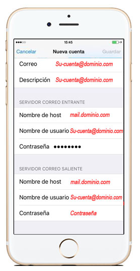 Como Configurar Una Cuenta De Correo Pop En Un Iphone 6 6s Espacio Www Ayuda