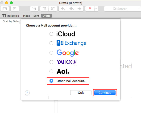 Configurar correo POP3 en Apple Mail paso2
